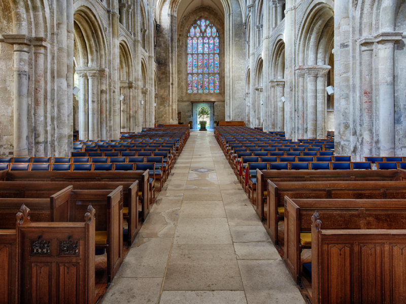 The Nave inside Christchurch Priory, Dorset